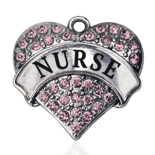 Nurse Pave Heart Charm