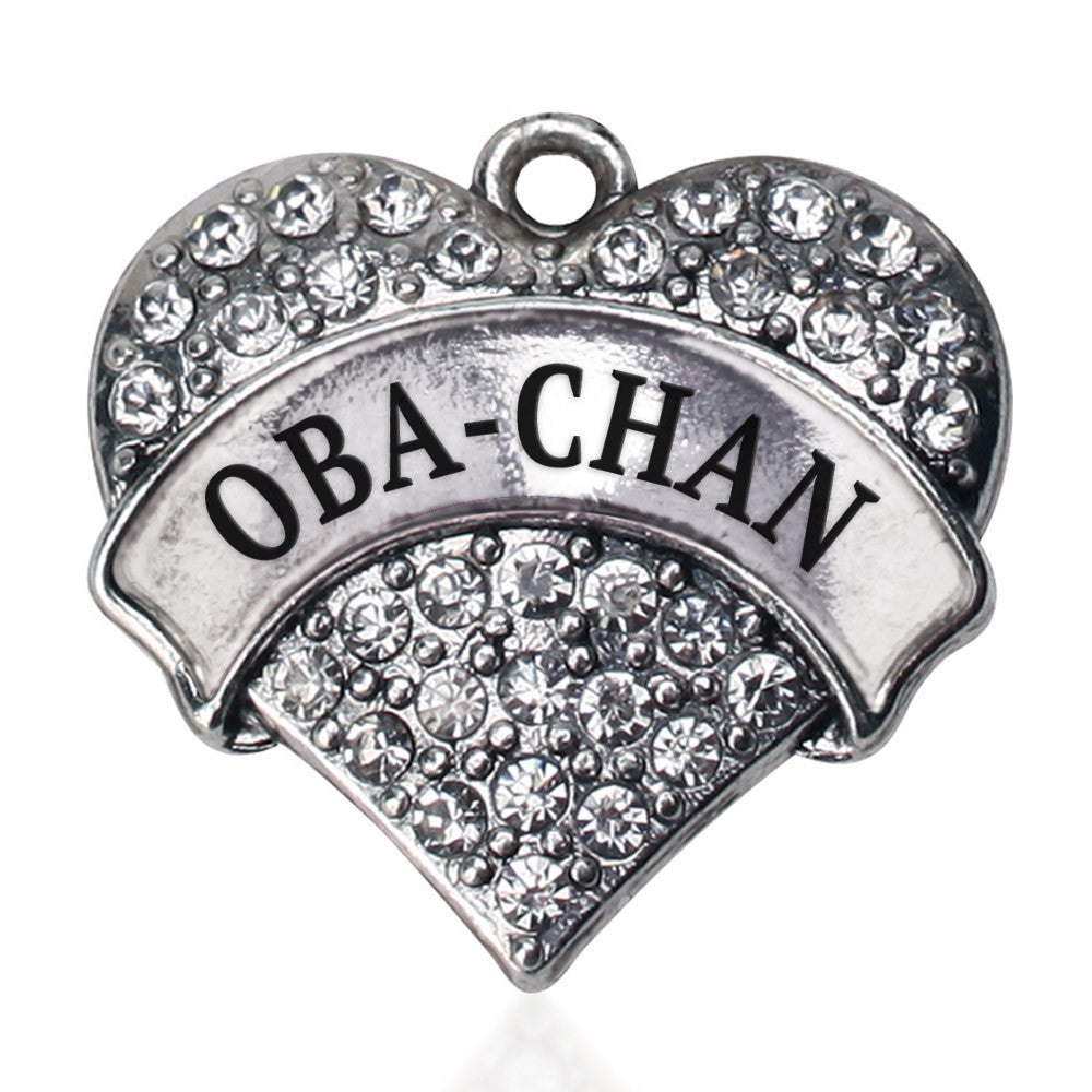 Oba-Chan Pave Heart Charm