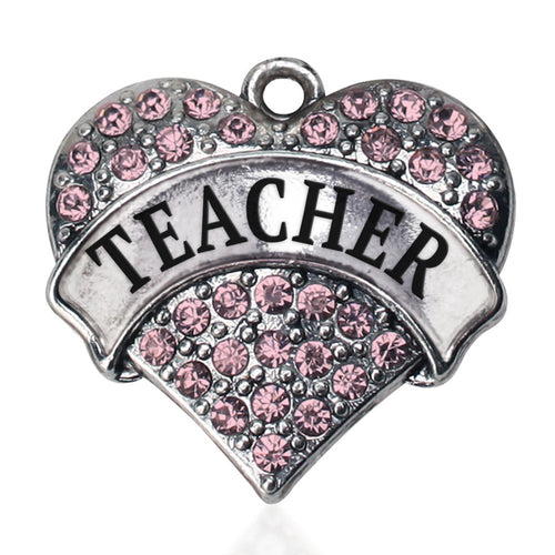 Teacher Pave Heart Charm