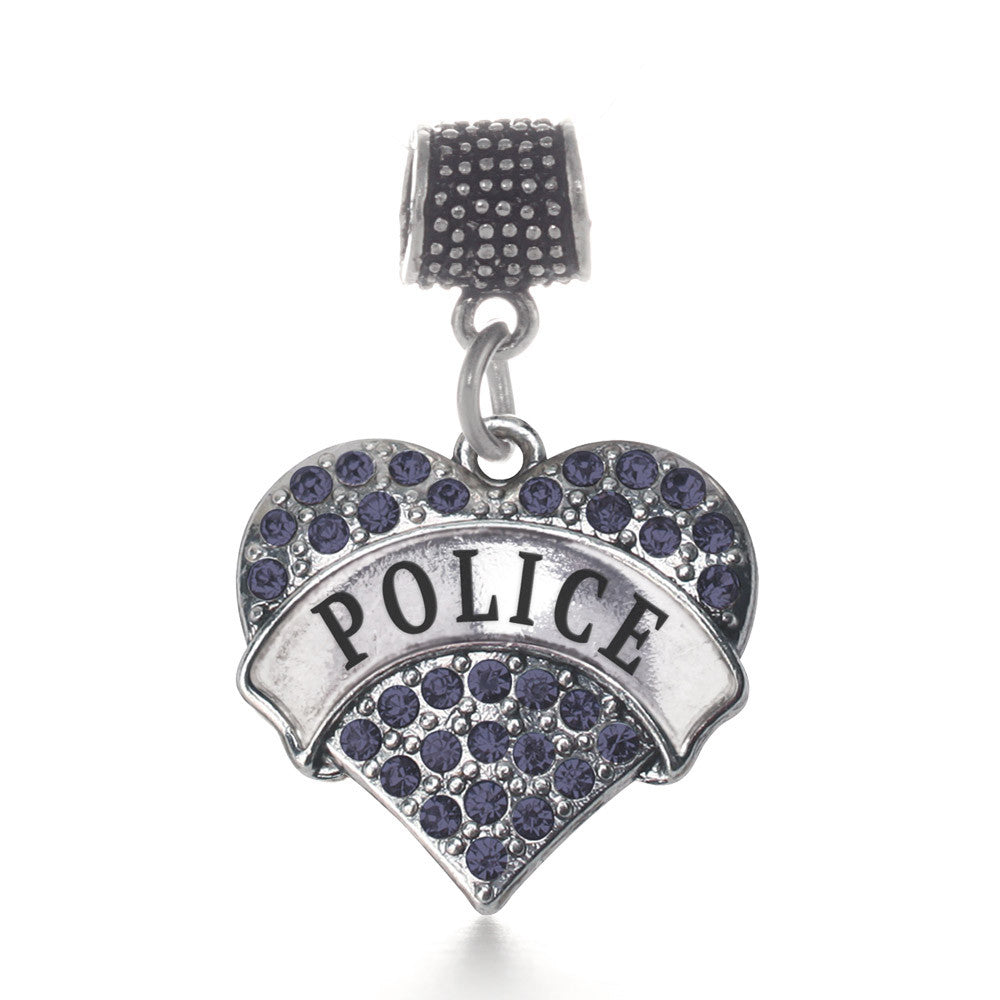 Police Pave Heart Charm