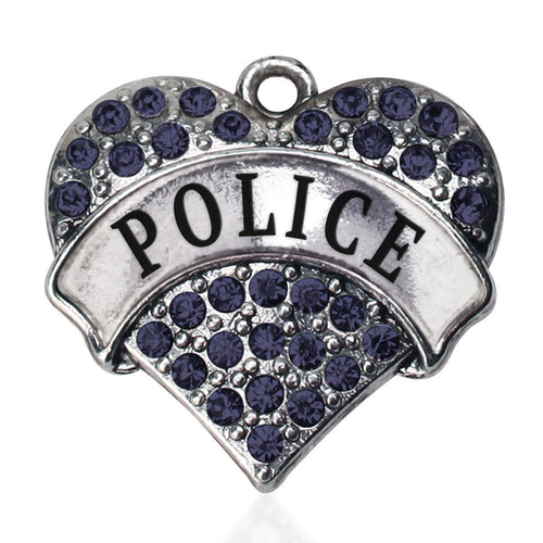 Police Pave Heart Charm