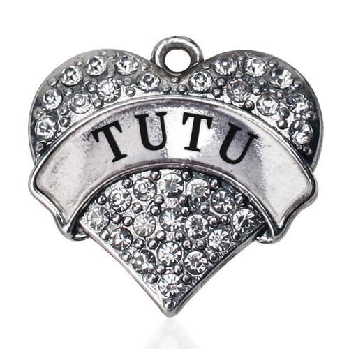 Tutu Pave Heart Charm