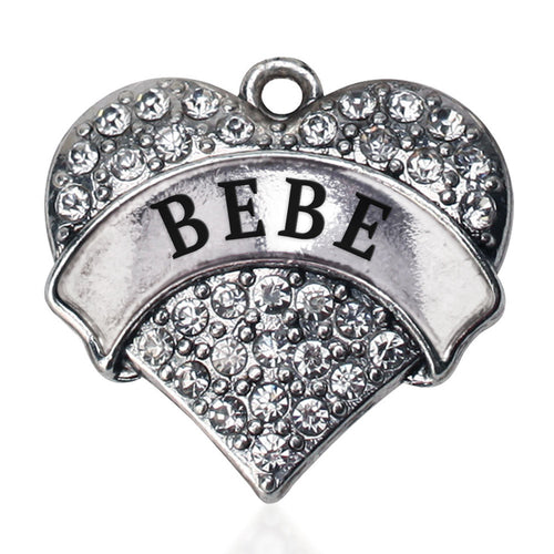 Bebe Pave Heart Charm