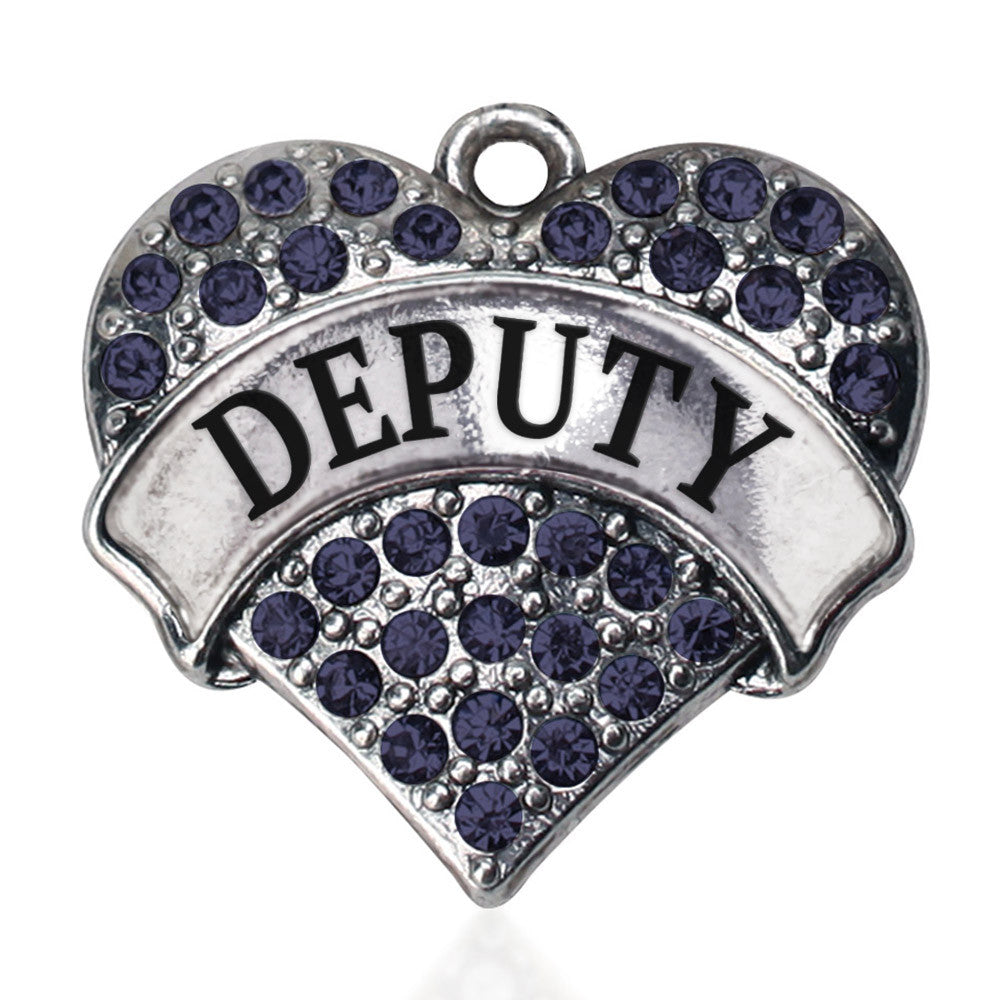 Deputy Pave Heart Charm