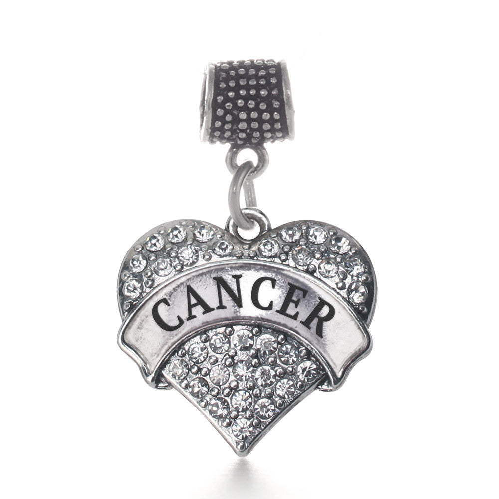 Cancer Zodiac Pave Heart Charm