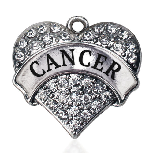 Cancer Zodiac Pave Heart Charm