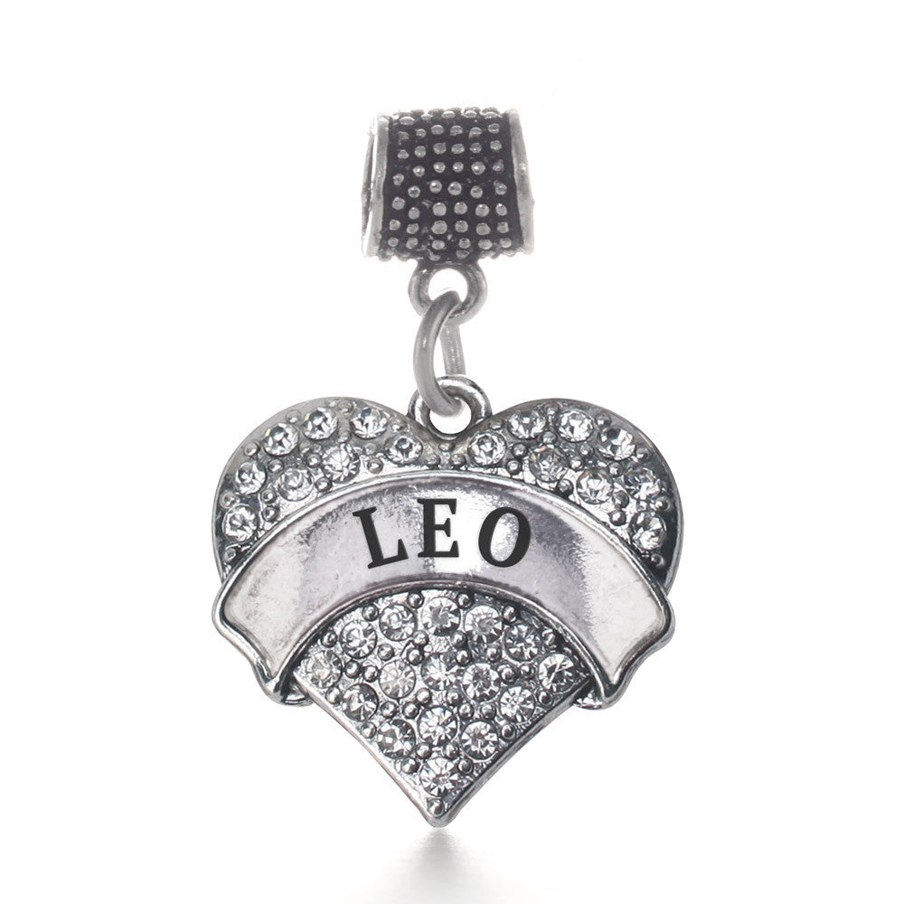 Leo Zodiac Pave Heart Charm