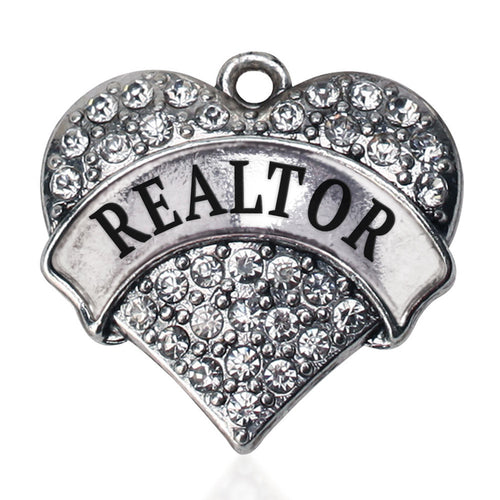Realtor Pave Heart Charm