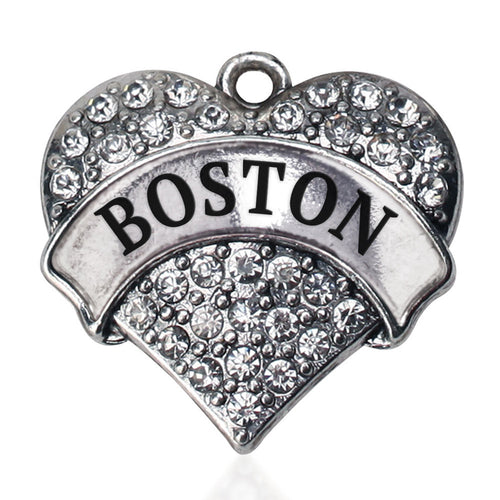 Boston Pave Heart Charm