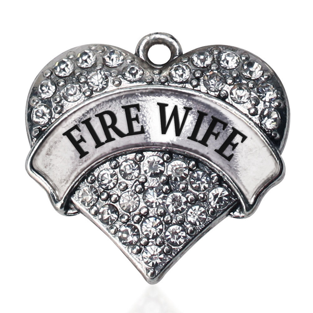 Fire Wife Pave Heart Charm