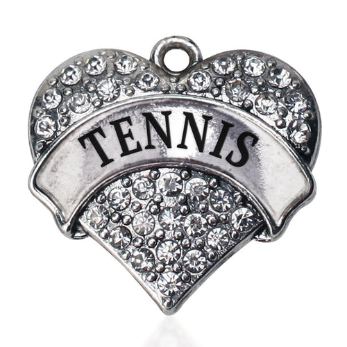 Tennis Pave Heart Charm