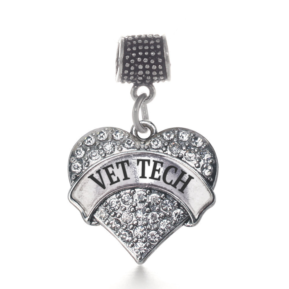 Vet Tech Pave Heart Charm