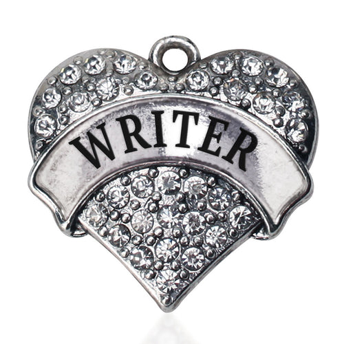 Writer Pave Heart Charm