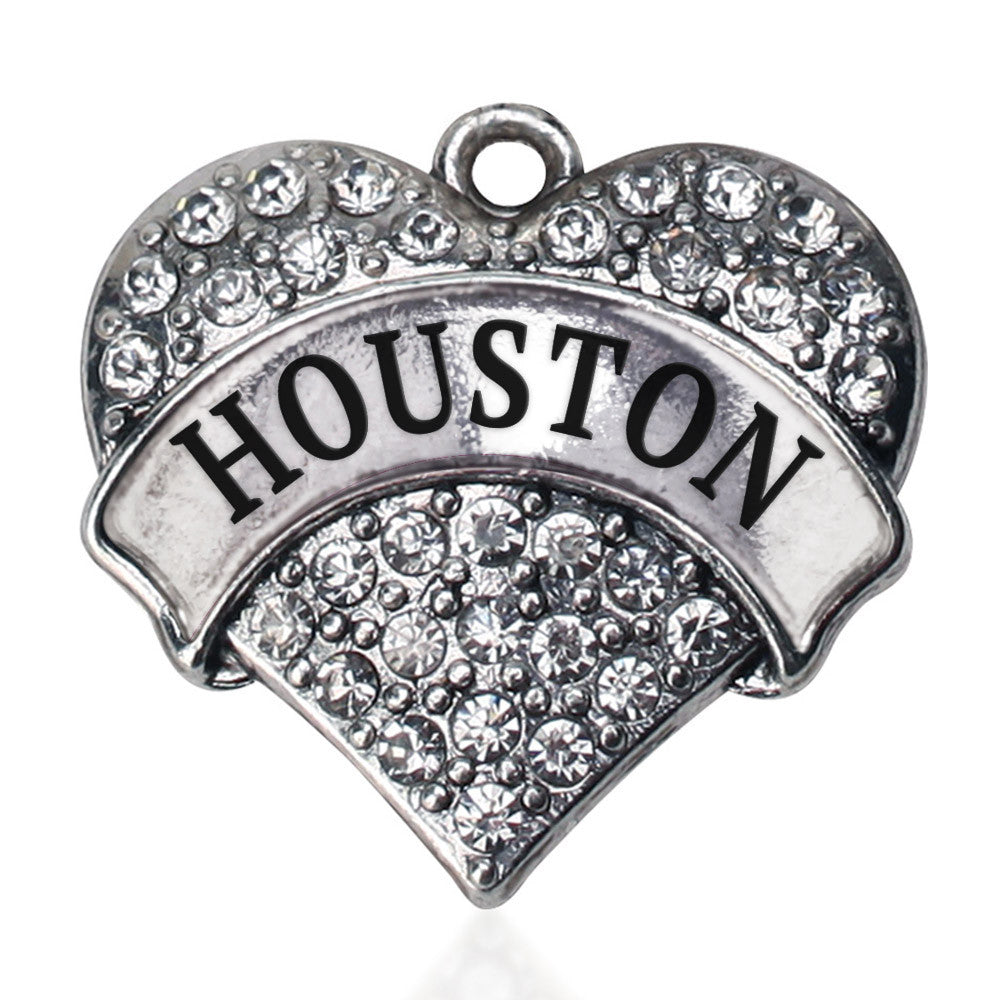Houston Pave Heart Charm