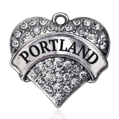 Portland Pave Heart Charm