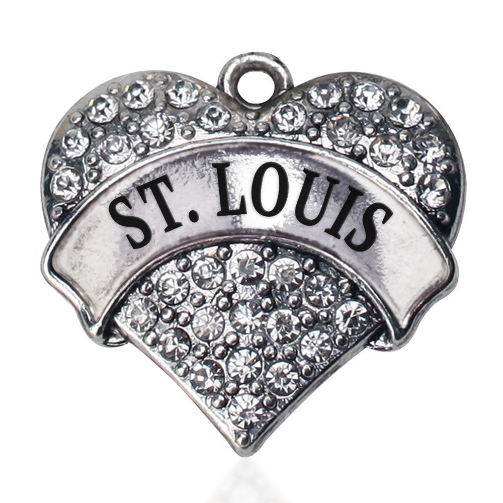 St. Louis Pave Heart Charm