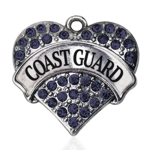 Coast Guard Pave Heart Charm