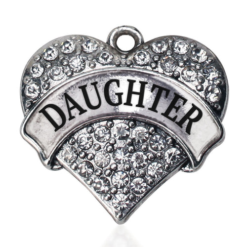 Daughter Pave Heart Charm