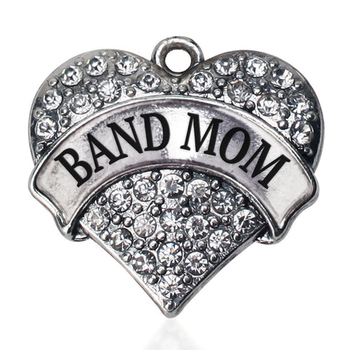 Band Mom Pave Heart Charm