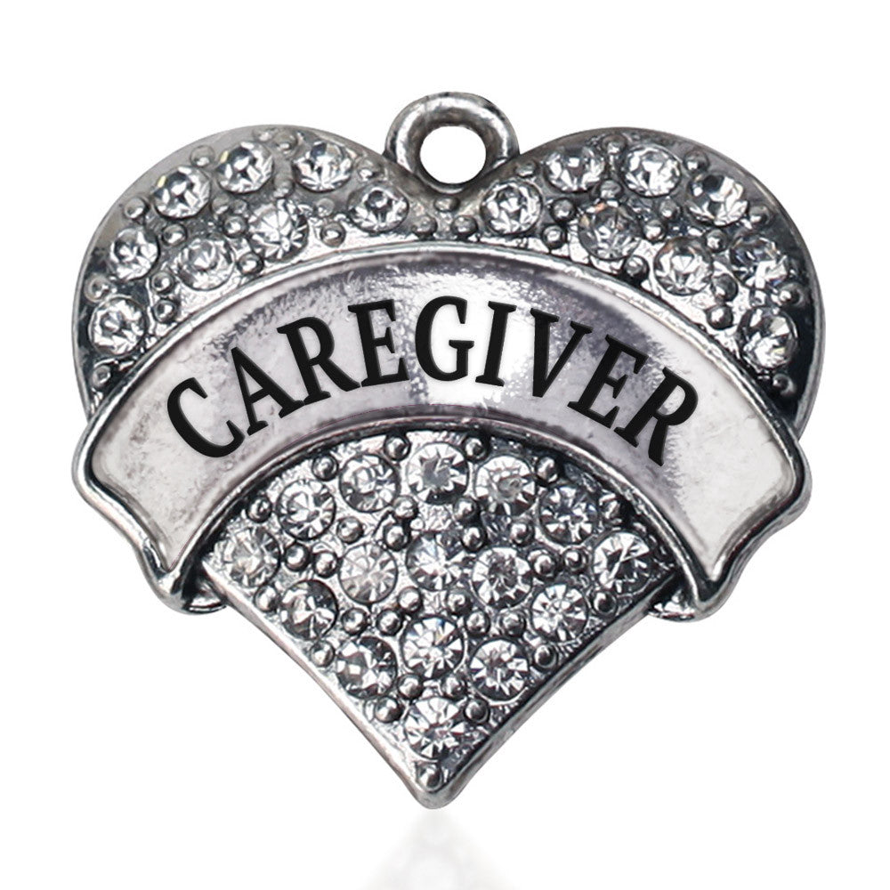 Caregiver Pave Heart Charm