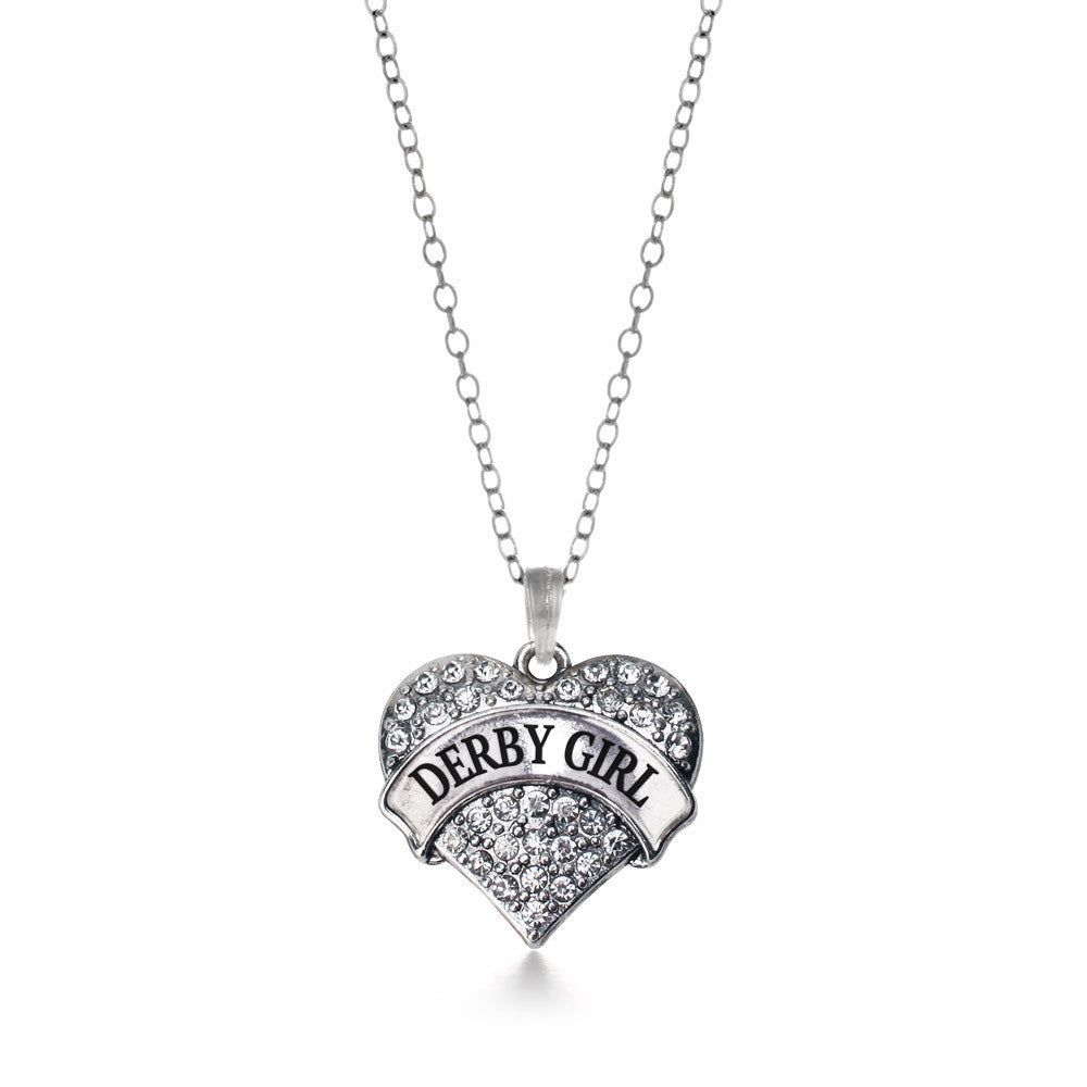 Derby Girl Pave Heart Charm