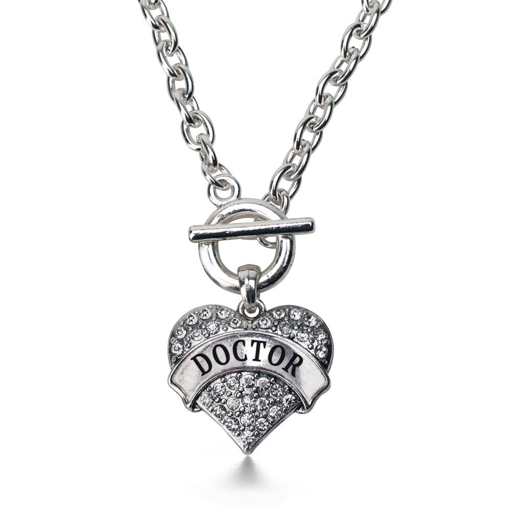 Doctor Pave Heart Charm