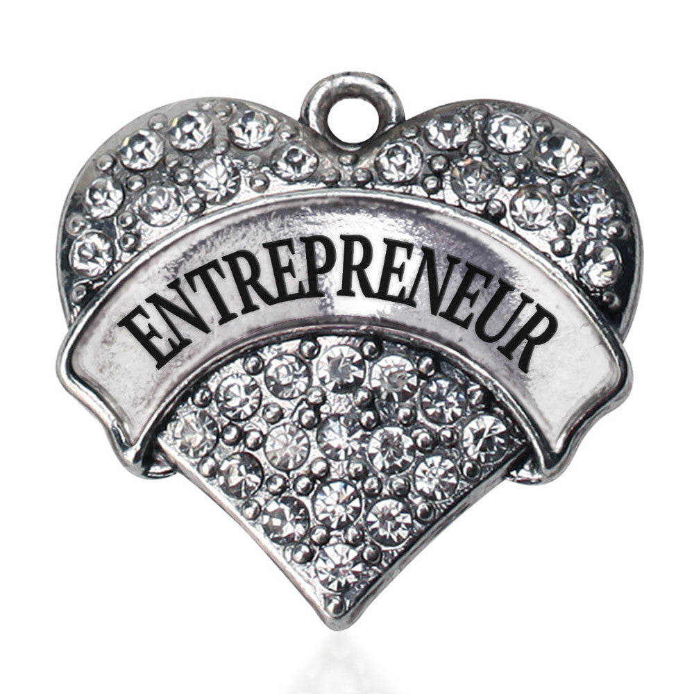 Entrepreneur Pave Heart Charm