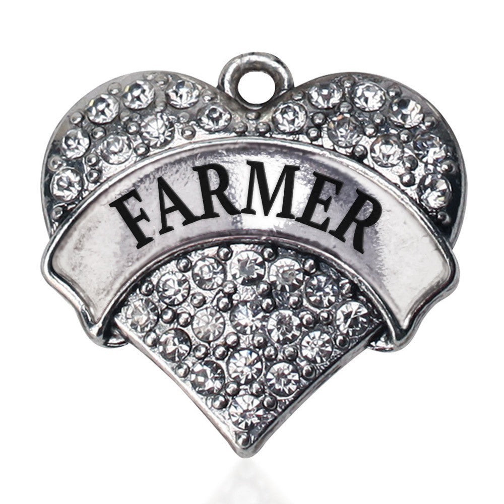 Farmer Pave Heart Charm