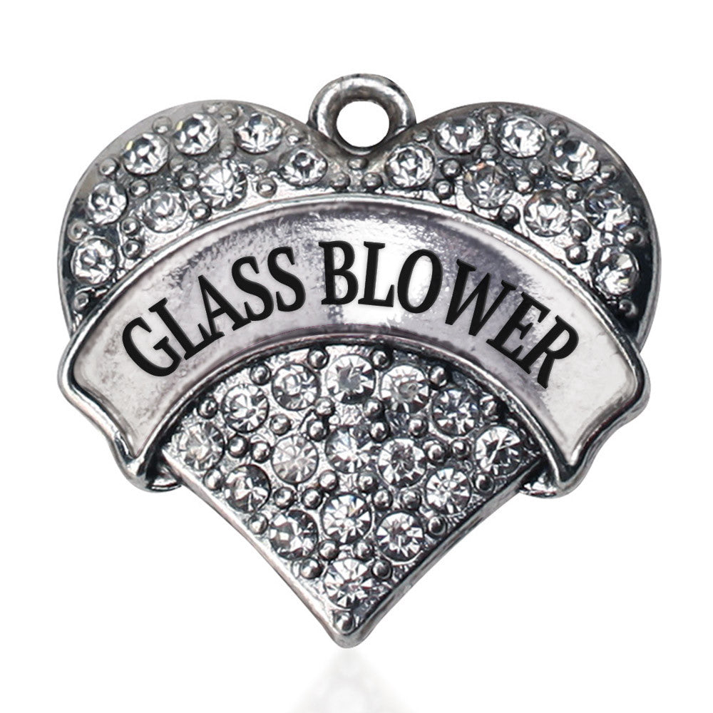 Glass Blower Pave Heart Charm