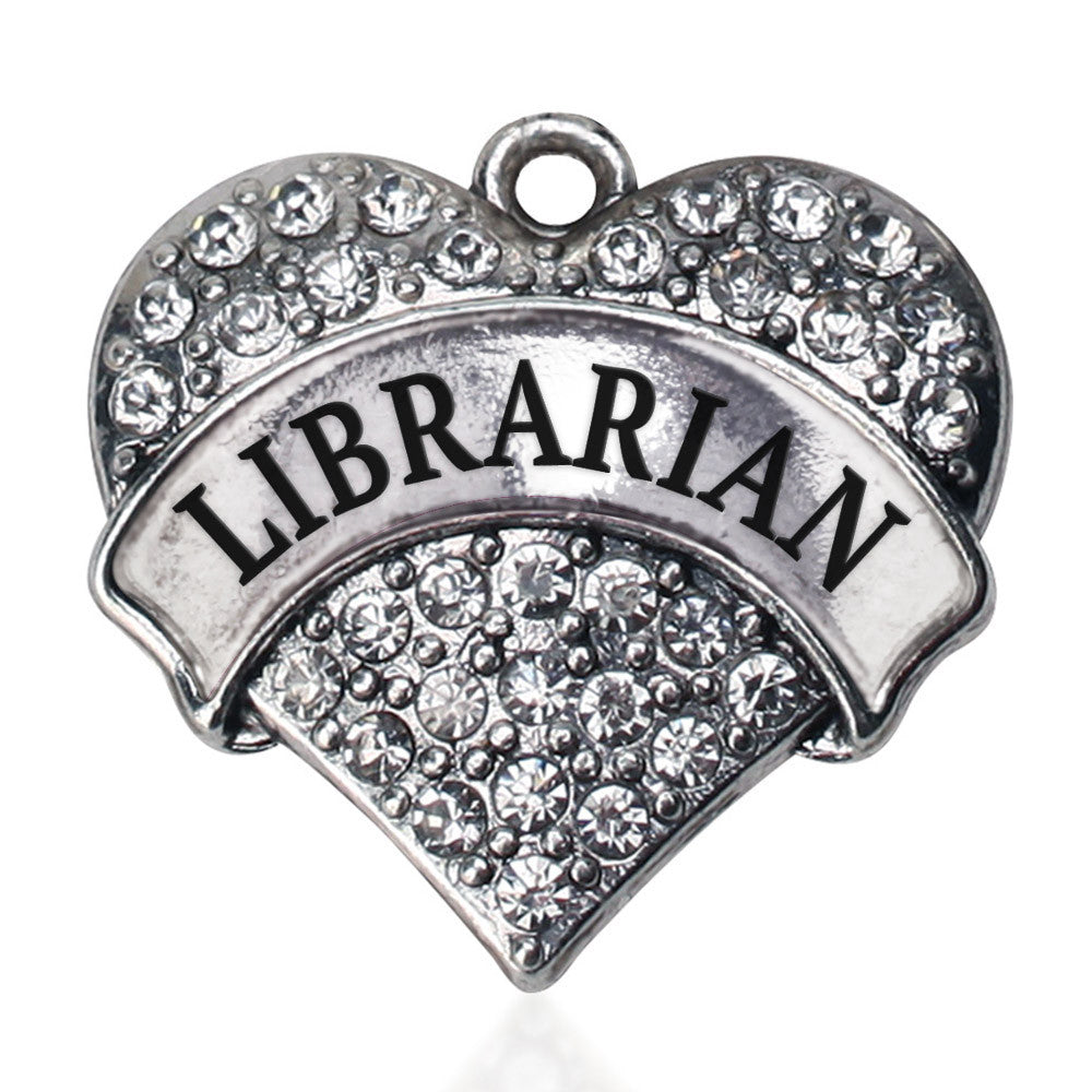 Librarian Pave Heart Charm
