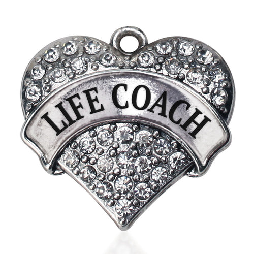 Life Coach Pave Heart Charm