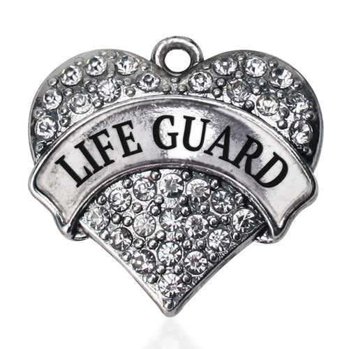 Life Guard Pave Heart Charm