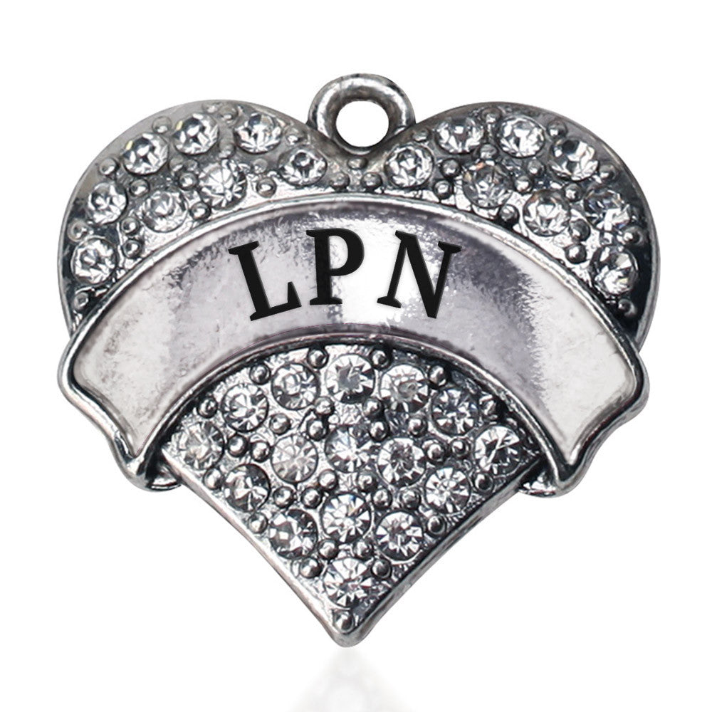 LPN Pave Heart Charm
