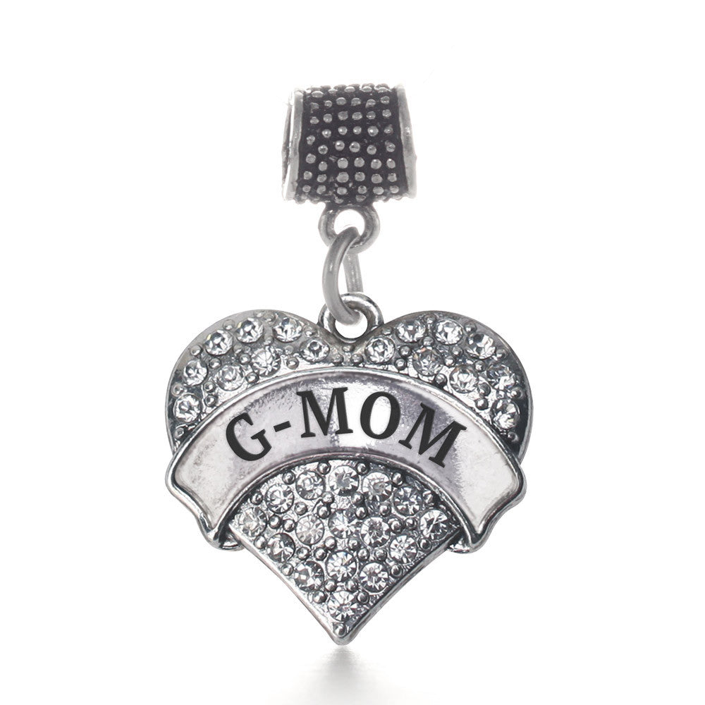 G-mom Pave Heart Charm