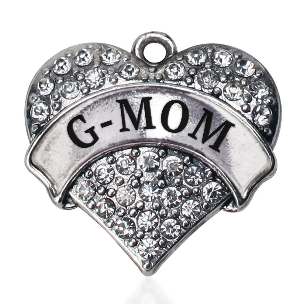 G-mom Pave Heart Charm
