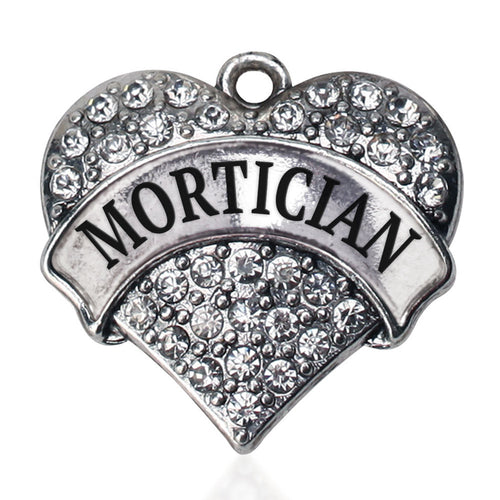 Mortician Pave Heart Charm