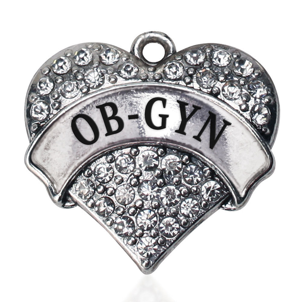 Ob- Gyn Pave Heart Charm