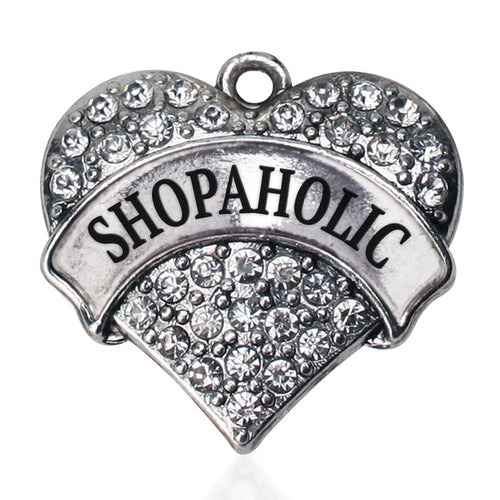 Shopaholic Pave Heart Charm