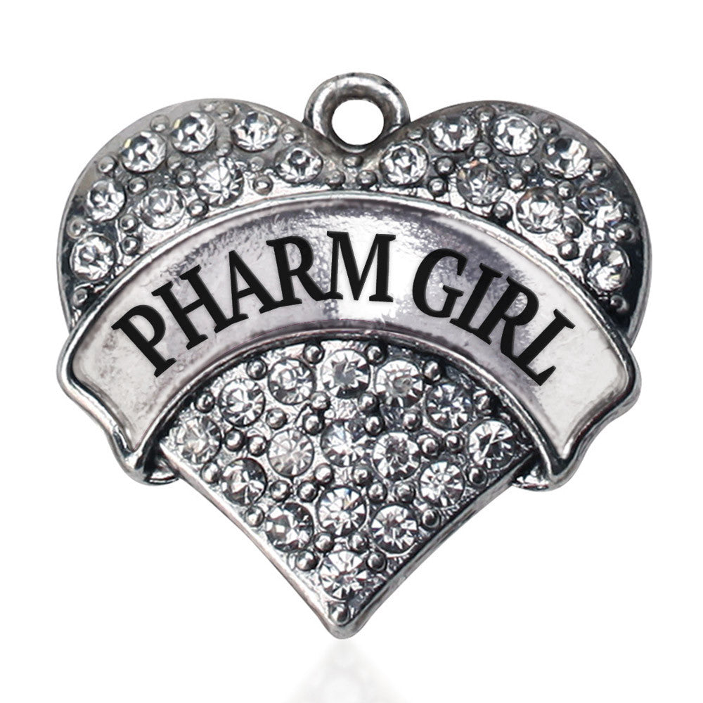 Pharm Girl Pave Heart Charm