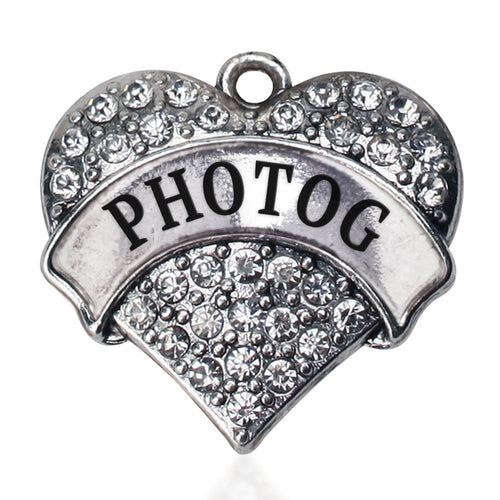 Photog Pave Heart Charm