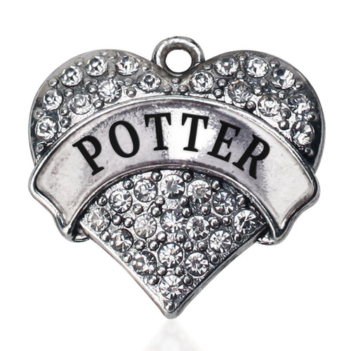 Potter Pave Heart Charm