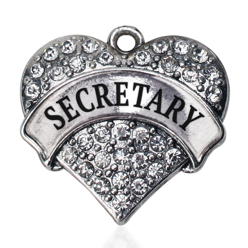 Secretary Pave Heart Charm
