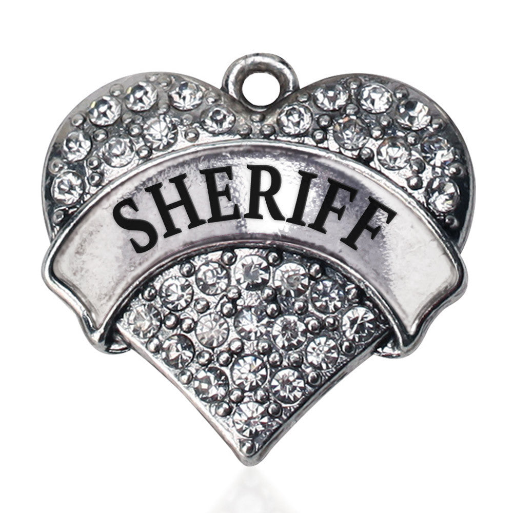 Sheriff Pave Heart Charm