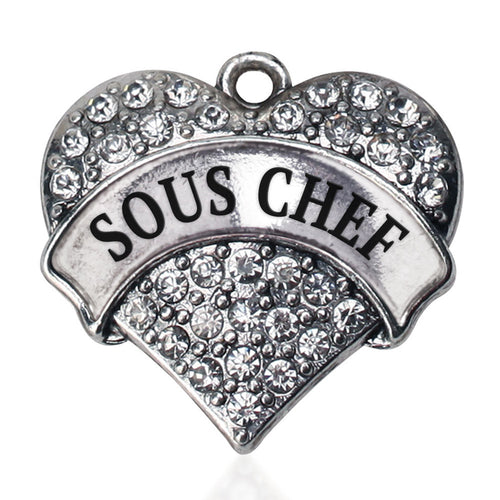 Sous Chef Pave Heart Charm