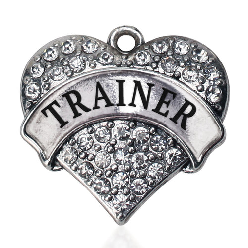 Trainer Pave Heart Charm