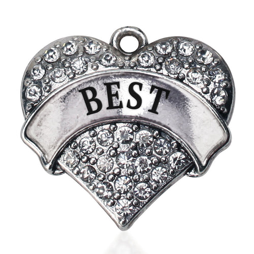BEST Friends Pave Heart Charm