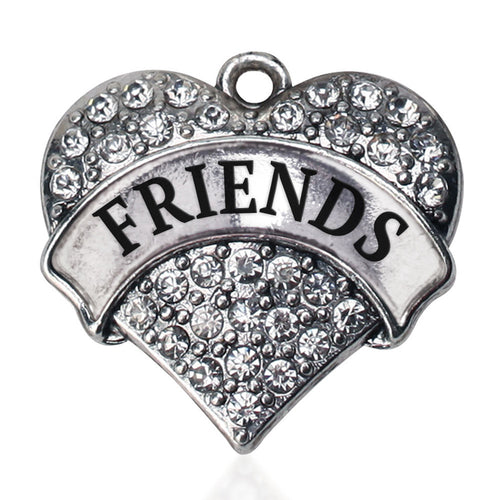Best FRIENDS Pave Heart Charm