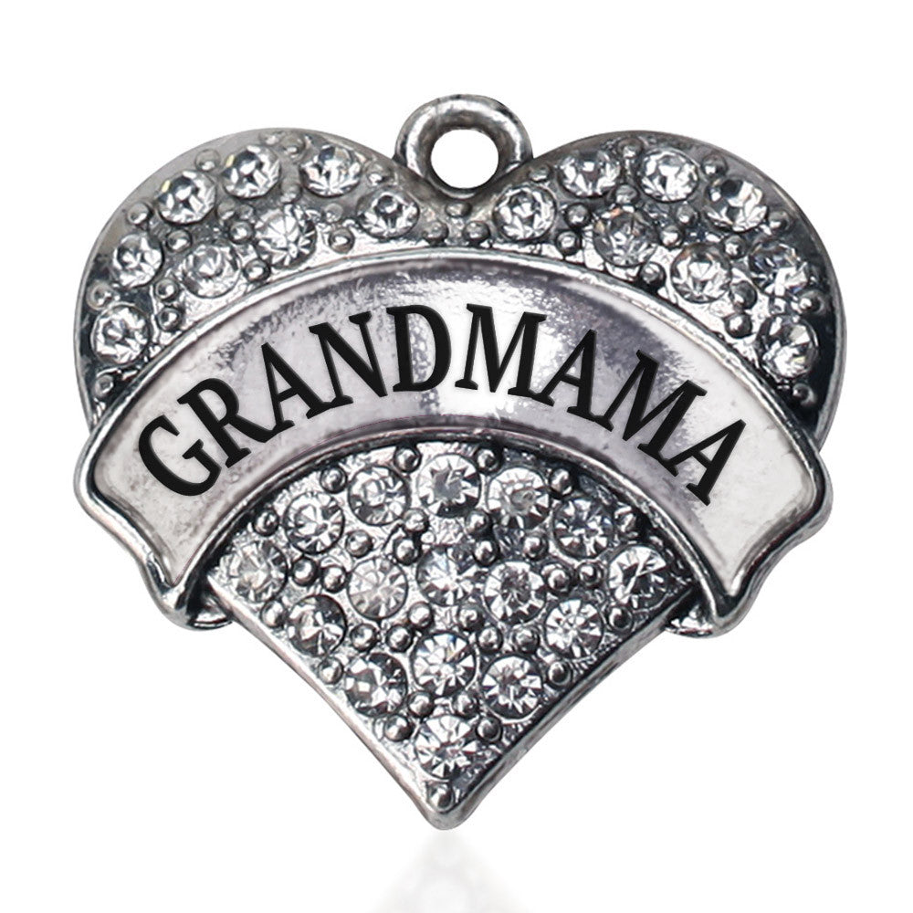 Grandmama Pave Heart Charm