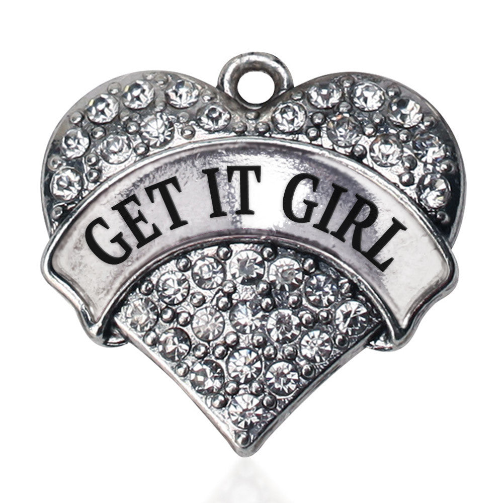 Get It Girl Pave Heart Charm