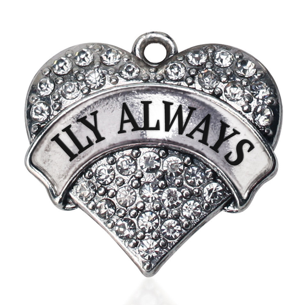 ILY Always Pave Heart Charm